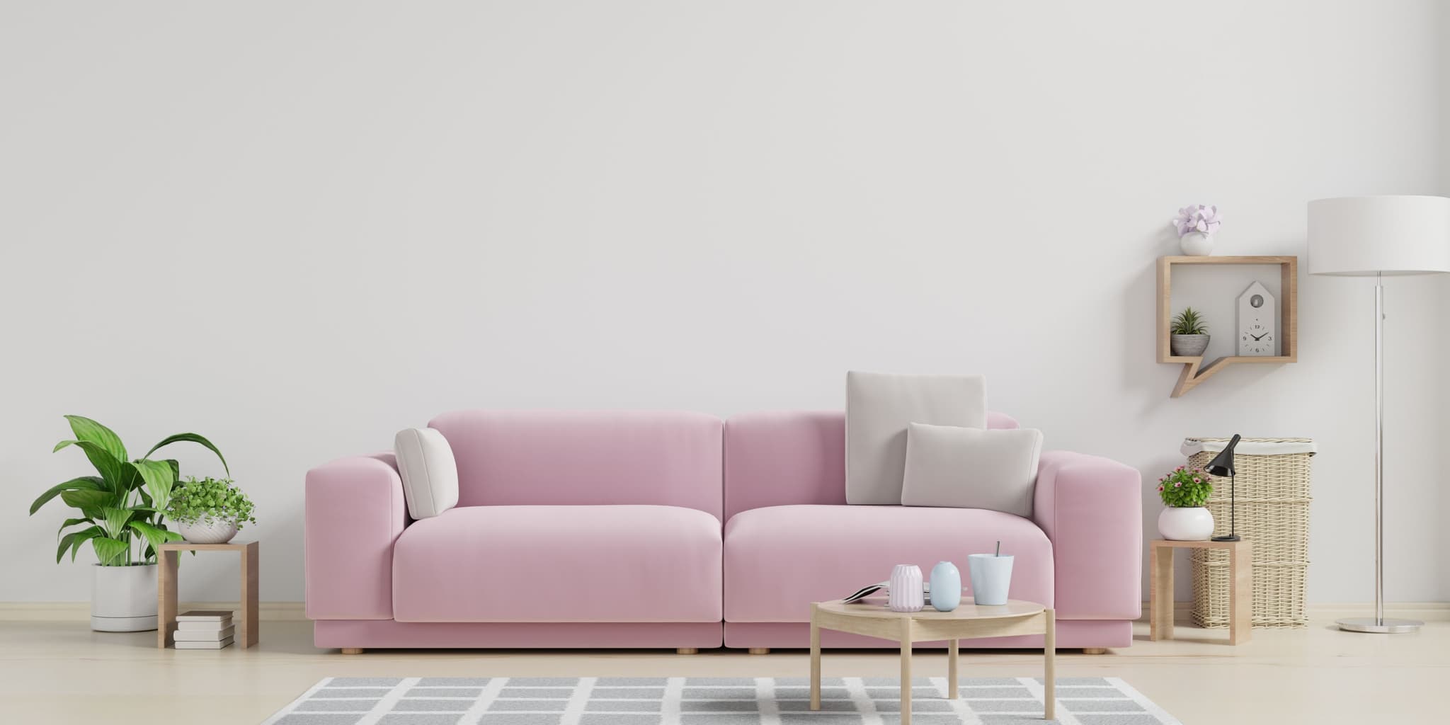 Minimalist bedroom with elegant bed